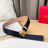 Valentino Garavani One Stud Belt 'Black/Beige' - Banlieue91