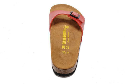 Birkenstock Women's Cherry Red Madrid Flat Sandals - Banlieue91