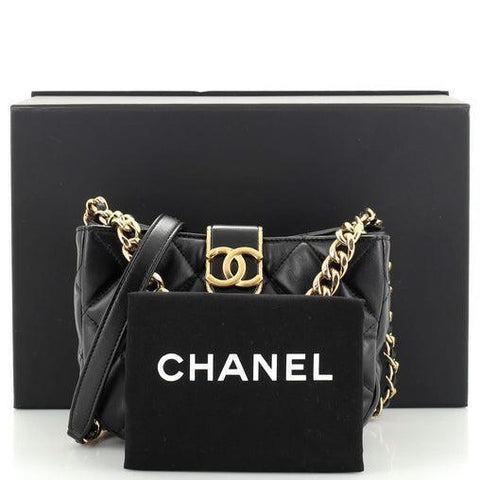 Chanel CC Chain Hobo Quilted Lambskin Small - Banlieue91