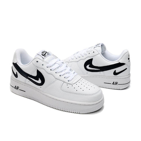 Nike Air Force 1 Cut Out Swoosh White Black - Banlieue91