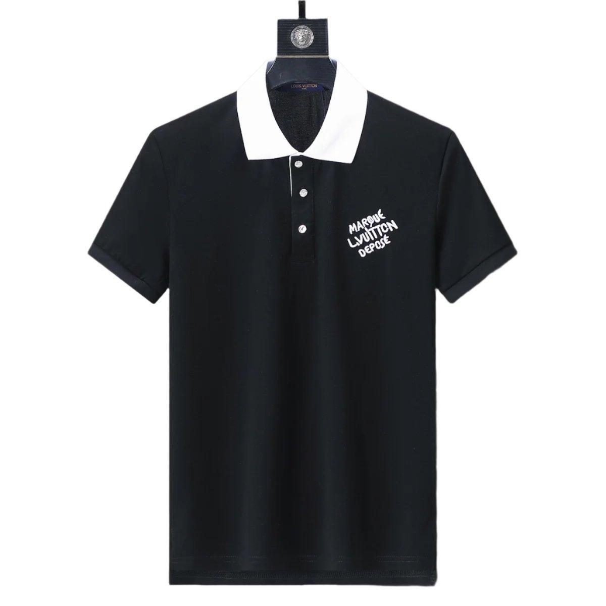 Louis Vuitton White T-Shirt with Collar - Banlieue91