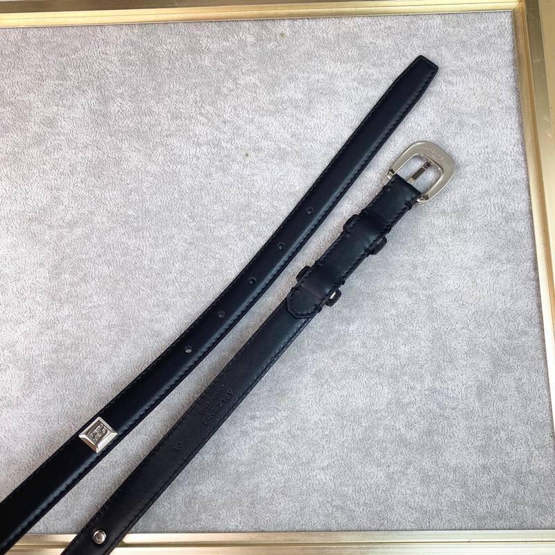 Celine Women Silver Buckle Belt 'Black' - Banlieue91