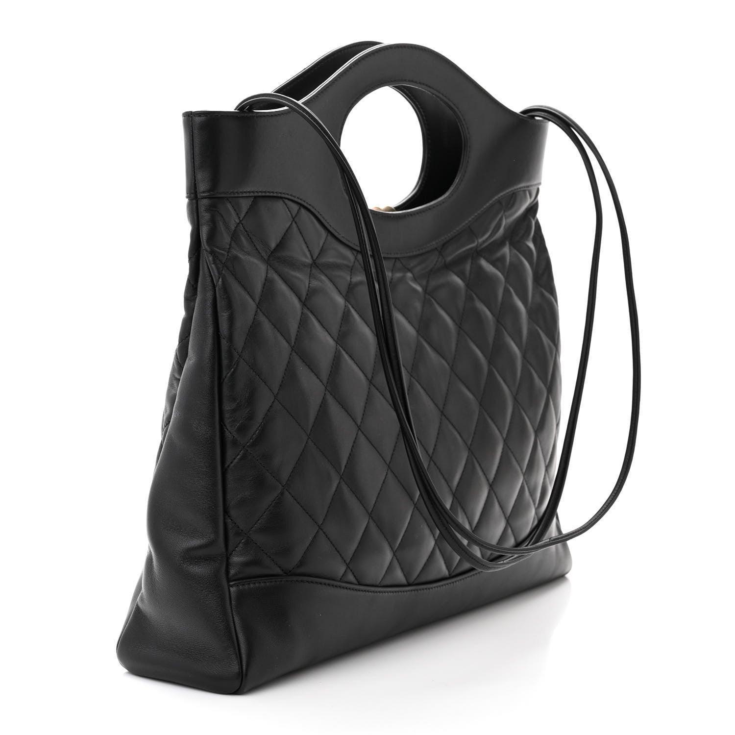 Chanel Shiny Crumpled Calfskin Quilted Mini 31 Shopping Bag - Banlieue91