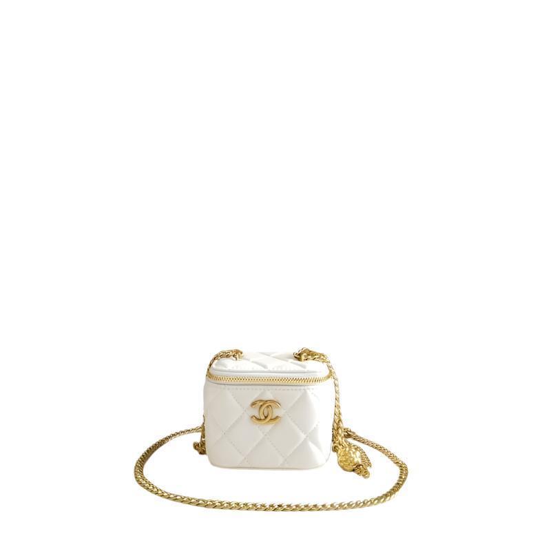 Chanel coco love long vanity case denim Camelia blue SHW - Banlieue91