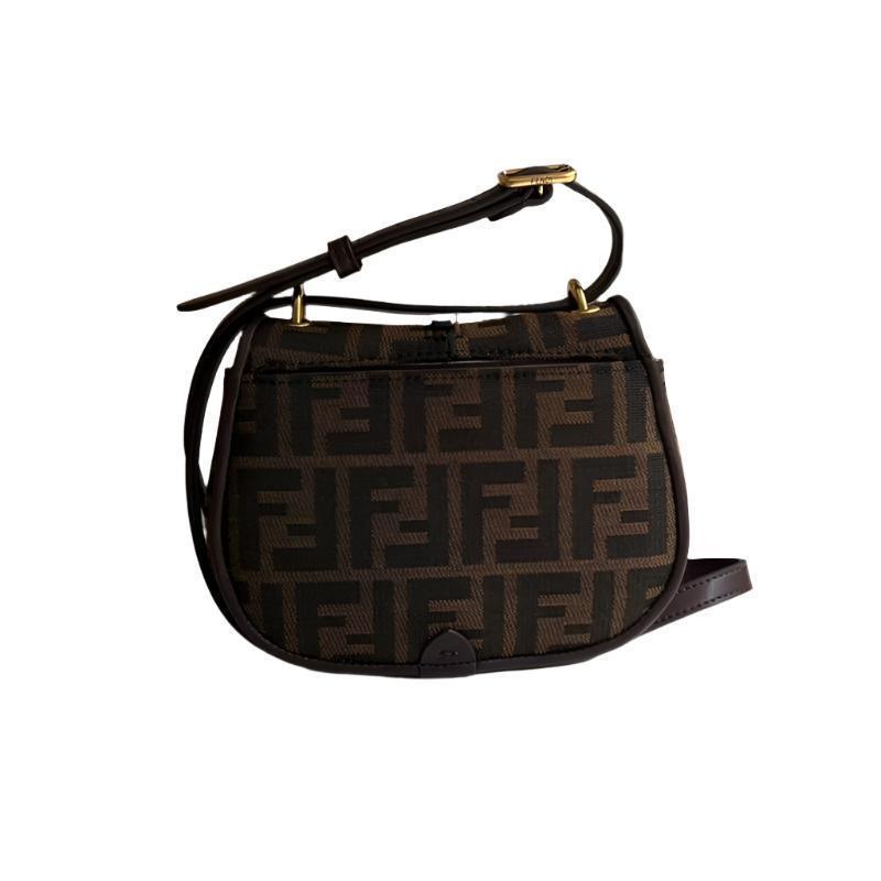 Fendi C’mon Small Brown FF jacquard fabric bag - Banlieue91