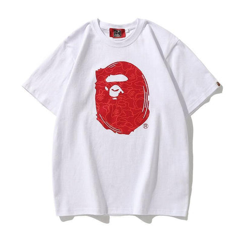 Bathing Ape White T-Shirt without Collar - Banlieue91