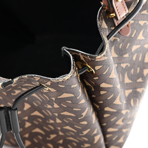 Burberry E-canvas Monogram TB Bucket Bag Bridle - Banlieue91