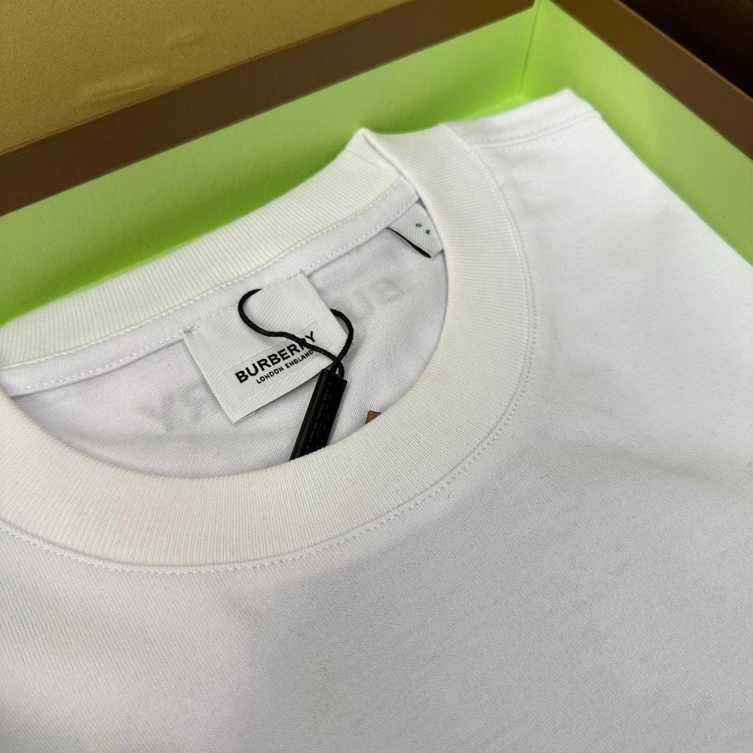 Burberry T-Shirt Without Collar 'White & Beige' - Banlieue91
