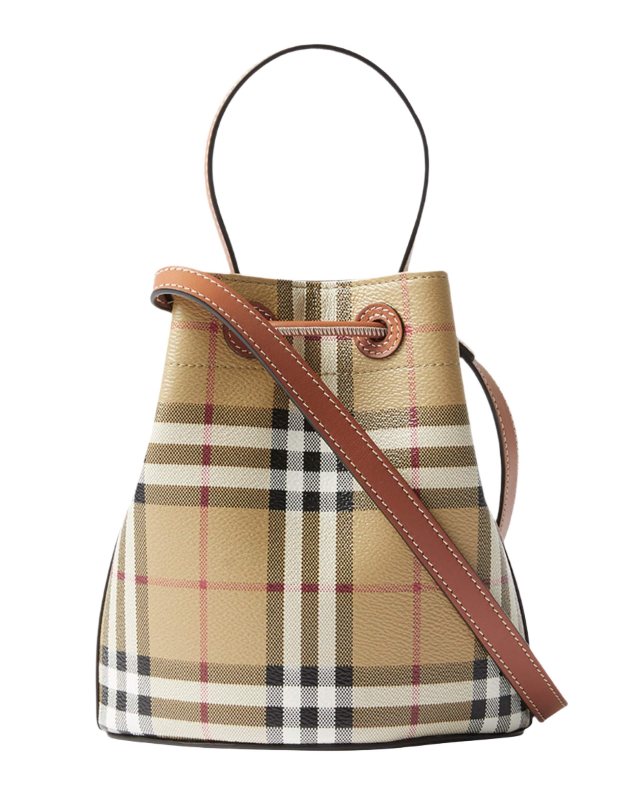 Burberry Check Drawstring Bucket Bag - Banlieue91